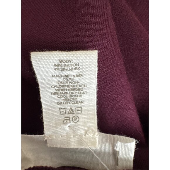 Loft Outlet Lounge Burgundy dress Tunic  Size Large Rayon knit new $69 - Picture 4 of 4